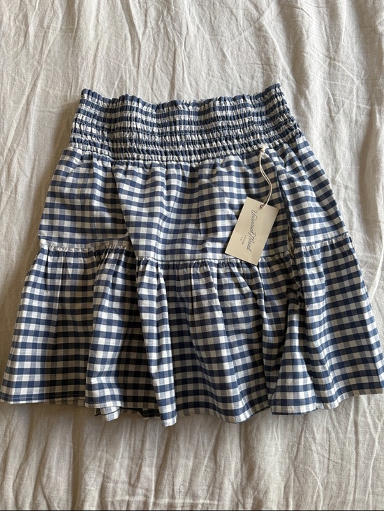 Universal Thread Dresses & Skirts - NWT Universal Thread adorable Smocked Waist Navy & White Gingham Tiered Skirt